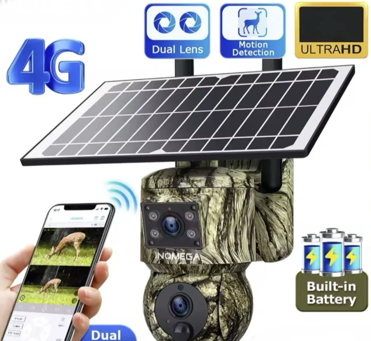 079 - Solarna 4G SIM PTZ Kamera sa Dve Kamere i GPS-om – UBOX