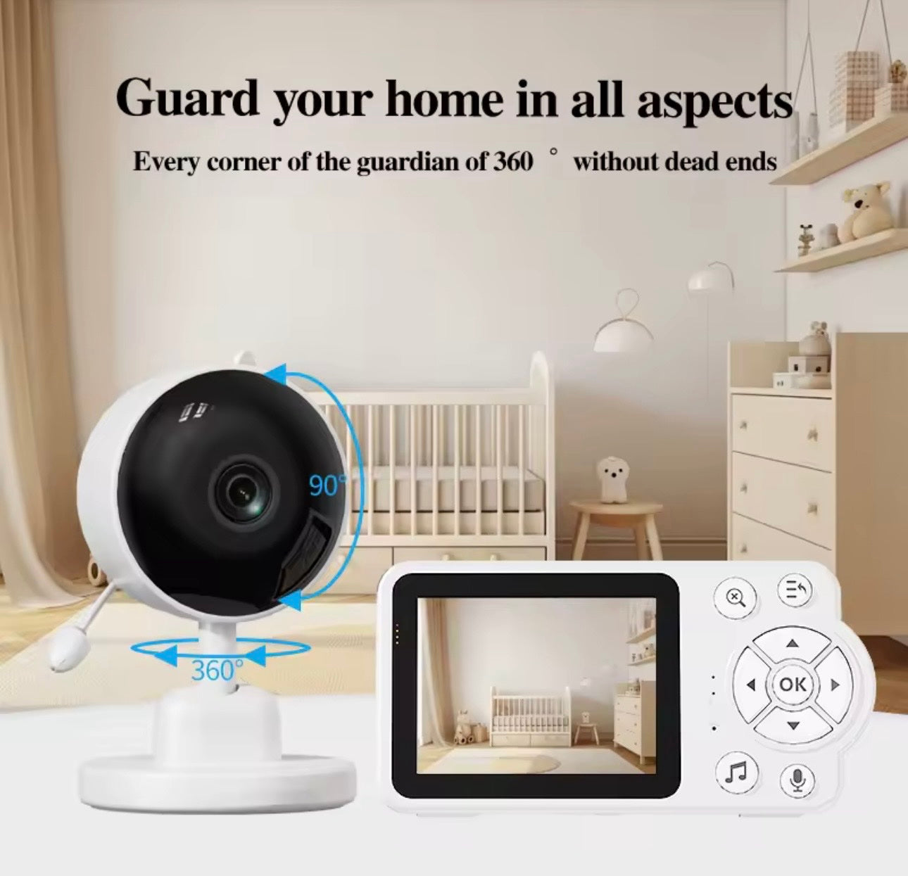 092 - Bebi monitor sa kamerom i ekranom 2.8 inča – noćni vid i dvosmerni zvuk