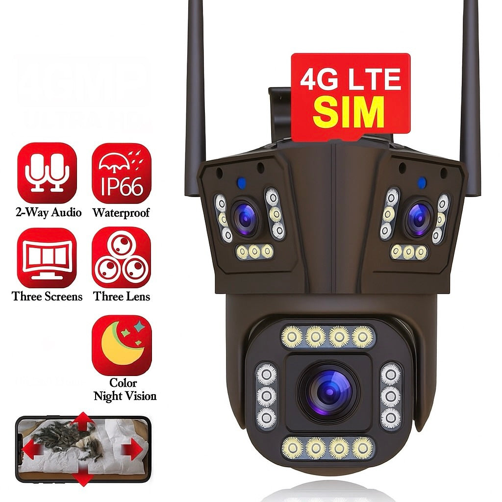 003 - 4G PTZ IP kamera 1080p sa SIM karticom za video nadzor bez WiFi interneta