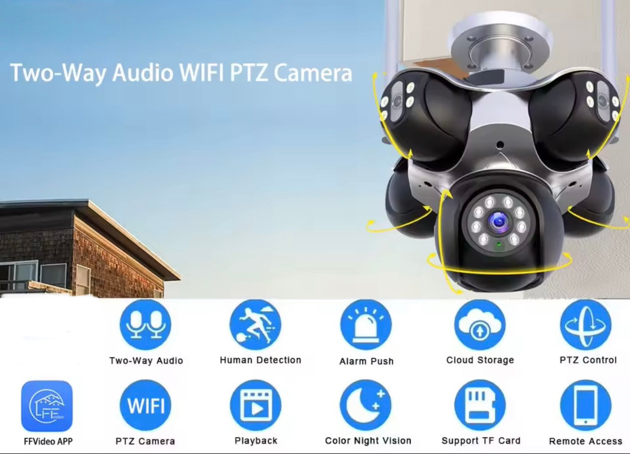 118 - 5u1 PTZ WiFi IP kamera 360° 8x zoom