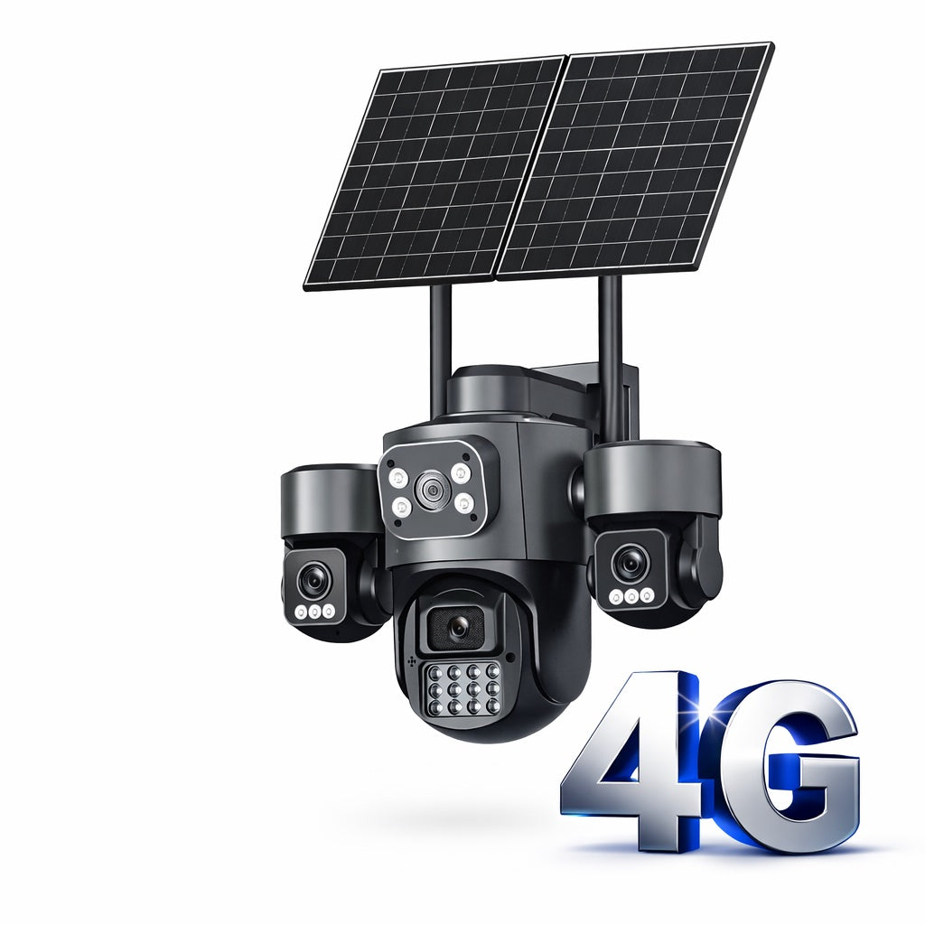 114 - Solarna 4G sigurnosna kamera sa 4 objektiva i PTZ rotacijom