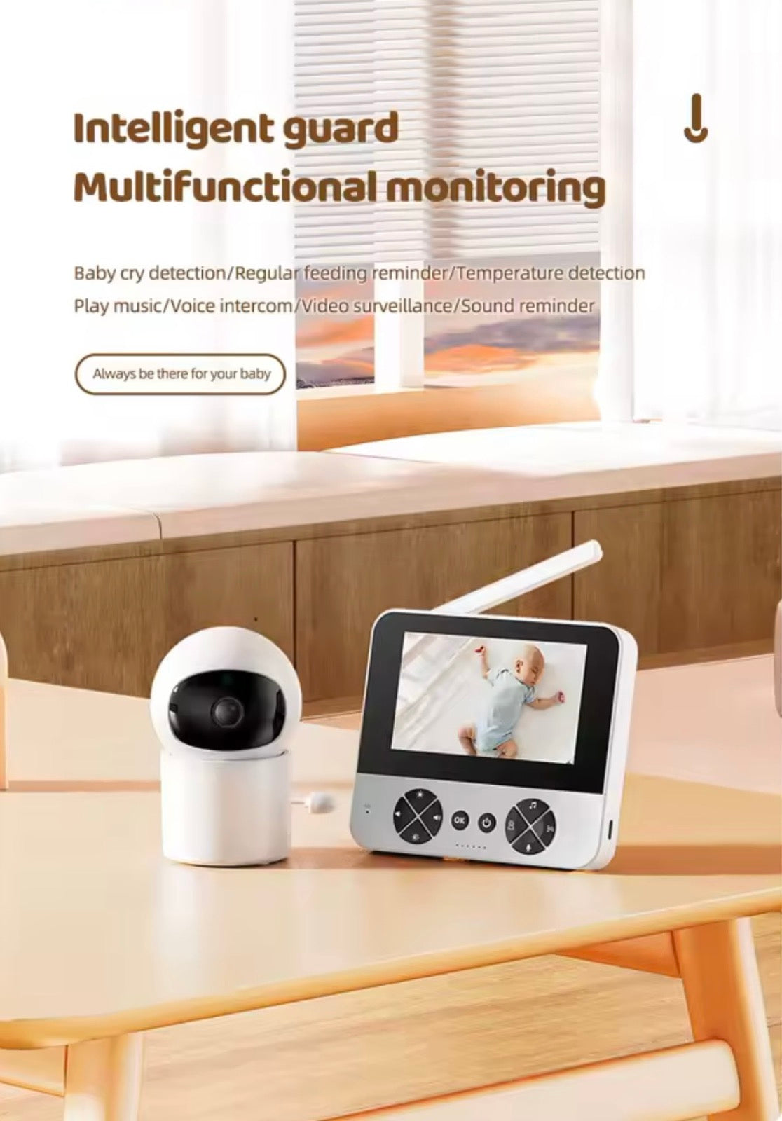 090 - Bebi Monitor Kamera sa 4.3" HD Ekranom i PTZ Funkcijom